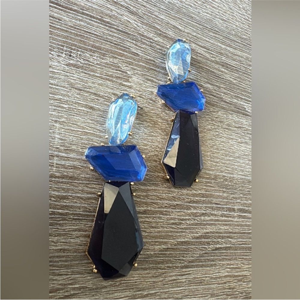Blue drop earrings M98